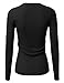 JJ Perfection Women's Knit Long Sleeve Crew Neck Thermal Top
