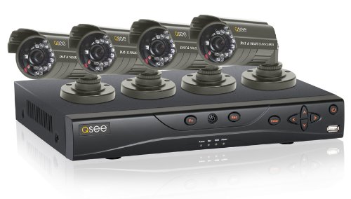 Digital Peripheral Solutions Q-See QC444-411-5 4 Channel H.264 DVR with 4 Day and Night Cameras, MAC OS Compatibility, and 500GB Hard Drive