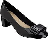 Rockport Women's Mary Flat Bow Pump,Black Patent Leather,8 M US