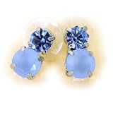 1 Paar �Swarowski �Strass Ohrstecker blau Preisvergleich
