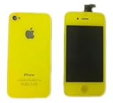 Yellow iPhone 4 4G Front Glass Digitizer +LCD +Back Cover Assembly +Home Button +OEM Proximity Sensor Conversion Kit- -AT&T ONLY