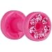 8 Gauge Pink Acrylic Gem Rimmed Screw Fit Tunnel Plug