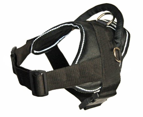 DT All Weather Dog Harness with Reflective Trim, Black, XX-Small - Fits Girth Size: 18-Inch to 22-Inch