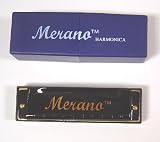 Merano HA10 Blues Harmonica, Key of C - Black