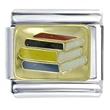 Book Stack Italian Charms Bracelet Link