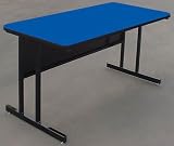 24 x 36 Computer Table Workstation-29H-Blue (Blue) (29H x 36W x 24D)