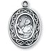 Sterling Silver Crown of Thorns St Francis of Assisi Medal and 18-inch Chain