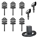 Malibu LT13978T Low Voltage Garden Light Kit with Six 7-Watt Metal Tier Lights and Two 20-Watt Metal Floodlights