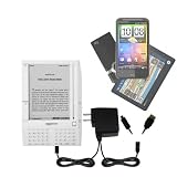Double Wall Home Charger with tips including a tip for the Amazon Kindle (1st Generation) - uses Gomadic TipExchange Technology