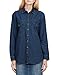 RubyK Womens Boyfriend Button Down Denim Shirt with Pockets