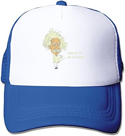 Man Albert Einstein Reality Is An Illusion Mesh Trucker Hats Baseball Cap