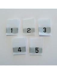 Mixed Child (1, 2, 3, 4 & 5) Woven Clothing Size Labels (Package of 50)