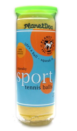 Planet Dog Squeaky Plush Tennis Ball  3-Pack