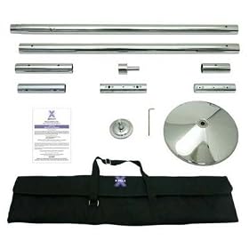 X Pole XPert 50mm Chrome - Static And Spinning - Professional Pole Dancing Kit