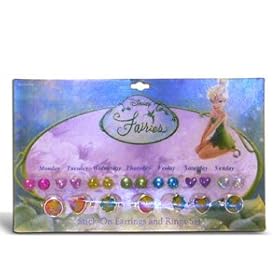  Disney Party Bag Tinkerbell days of the week Earring and ring set