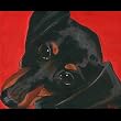 DACHSHUND DOG PAINTING GICLEE ~ ARTIST PHILO