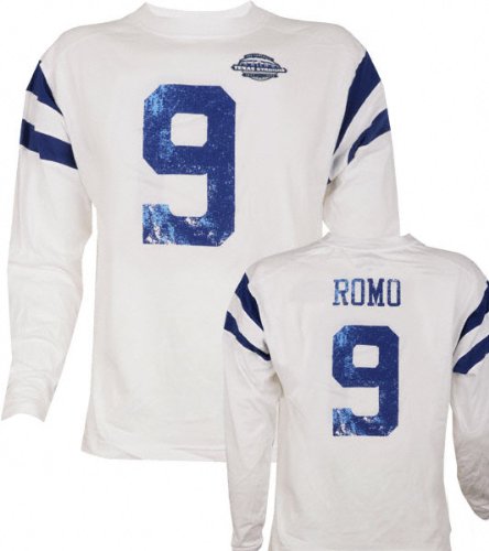 Tony Romo Dallas Cowboys Farewell Texas Stadium Retro Long Sleeve Jersey
