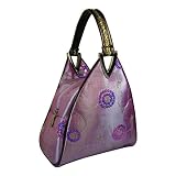 Triangular Synthetic Silk Clutch Handbag - Lavender