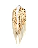 Review Roberto Cavalli  / Roberto Cavalli Leopard Printed Doubled Silk Fringed Shawl