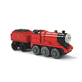 Thomas & Friends Wooden Railway: James Battery Powered Die Cast with 1 piece of Thomas Track LC99474