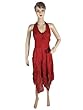 Women's Bohemian Dress Halter Neck Boho Red Maxi Dress with Adjustable Waist Women's Bohemian Dress Halter Neck Boho Red Maxi Dress with Adjustable Waist