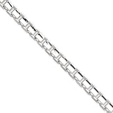 Sterling Silver 6mm Fancy Box Link Chain