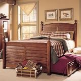 Harbor Town Low Post Louver Bed - Double