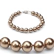 Genuine Swarovski Crystal Pearl Bracelet - Bronze (8mm)