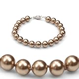 Genuine Swarovski Crystal Pearl Bracelet - Bronze (8mm)