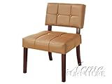 Elegant Styling PVC Leather Chair in Caramel