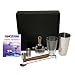 Rink Drink Boston Cocktail Shaker Gift Set + FREE Colour Book, Hawthorn Strainer, Muddler, Bar Spoon With Masher, 25ml and 50ml Thimble Measures - Great kit!