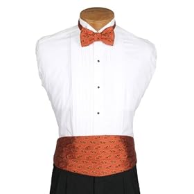 Oklahoma State Cummerbund and Bowtie - Oklahoma State University Orange Cummerbund Set with OSU...