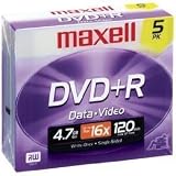 Cheap MAXELL DVD+R 4.7GB DVD Recordable Disc ( 5-Pack )