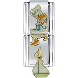 Animal Disney Gold Donald Duck Licensed Italian Charms Bracelet Link