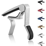 YMC Capo-03-SV Single Handed Guitar Capo Quick Change, Silver