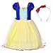 Little Girls Princess Snow White Costume For Birthday Party With Headband 18-24 Months