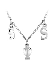 925 Sterling Silver "Love Sis" Dangling Word and Heart Pendant Necklace 18, Gift for Sister Fashion Jewelry for Women, Teens - Nickel Free