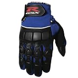 Joe Rocket Fuel Men's Suzuki Leather Sports Bike Racing Motorcycle Gloves - Color: Blue/Black, Size: Medium