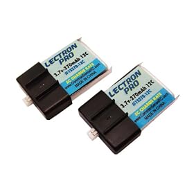 2-Pack of 3.7 volt - 270mAh 12C Li-Poly for the E-Flite Blade Tandem Rescue from Helicopter Blades