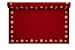 Cotton Printed Placemat - 18.9 x 12.6 in - 12 units per roll - Red with White Snowflake