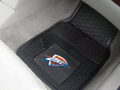 Team Fan Gear Oklahoma City Thunder Heavy Duty 2-Piece Vinyl Car Mats 18"x27"