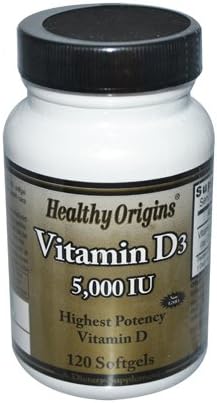 New - Healthy Origins Vitamin D3 - 5000 IU - 120 Softgels