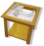 Oak Glass Top End 20 high