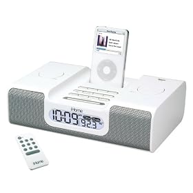 iHome iH6 Clock Radio for iPod (White) by Soundesign