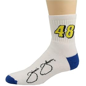 Jimmie Johnson White (501) 10-13 Tall Socks