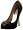 Badgley Mischka Women's Lissa Open-Toe Pump,Black Satin,7.5 M US