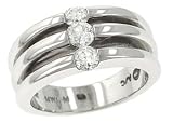 3 Round Diamond Split Shank Ring .51cttw Gi/si