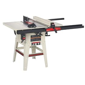 JET 708300K JWTS-10CW2-JF 10-Inch Right Tilt 1-1/2 Horsepower Contractor Saw with 30-Inch JETfence and 2 Cast Iron Wings, 115/230-Volt 1 Phase