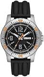 Stainless Steel Extreme Sport Black Dial Silicone Strap