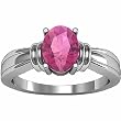 14K White Gold Pink Tourmaline Ring